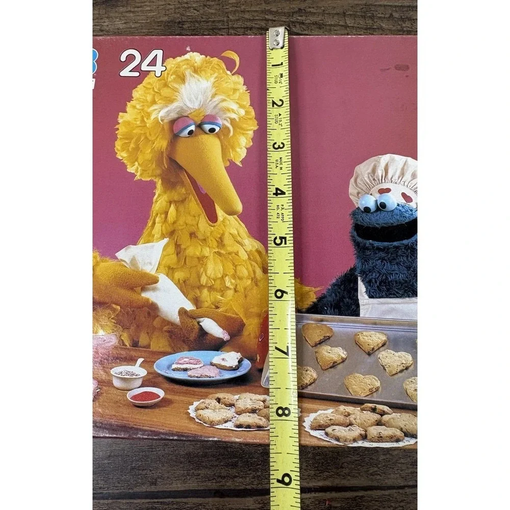 Lot Of 2 Sesame Street Puzzles 24 Pieces School Classroom & Baking Chef Cookies